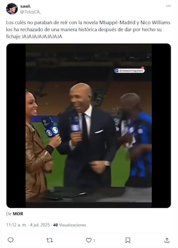 Los memes se ceban con el Barcelona tras la renovación de Nico Williams con el Athletic