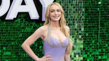 Lindsay Lohan asiste a la premiere británica de "Freakier Friday" en el Odeon Luxe Leicester Square el 31 de julio de 2025 en Londres, Inglaterra.