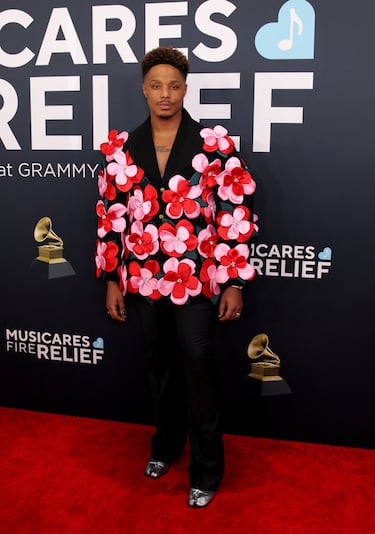 Avery Wilson posa en la alfombra roja de los Grammys 2025 en ell Crypto.com Arena situado en la ciudad de Los Ángeles, en California.