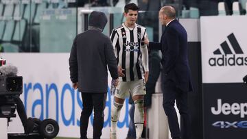 Morata y Allegri.
