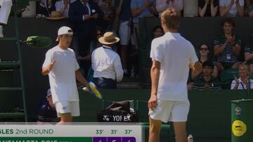 Andrés Santamarta y Ziga Sesko, en Wimbledon.