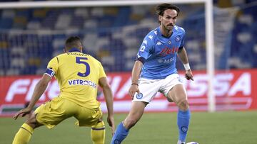 Fabián Ruiz en el Nápoles-Hellas de la Serie A.