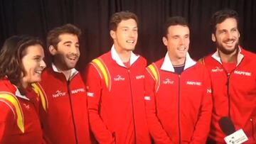 Un instante del vídeo-saludo del equipo español.