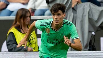 Miguel Gutiérrez, en la Audi Cup cuando Zidane le hizo debutar contra el Fenerbahçe.