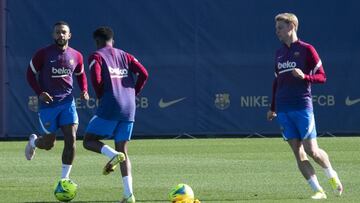 Frenkie de Jong, en el entrenamiento.