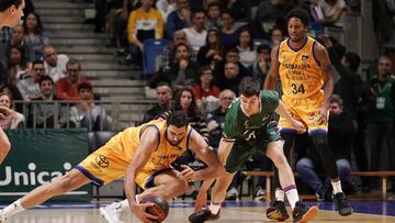 Darío Brizuela, durante el partido de la ACB que enfrentaba al Unicaja y al Herbalife Gran Canaria