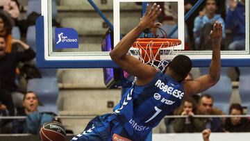 Agbelese machaca el aro del Movistar Estudiantes.