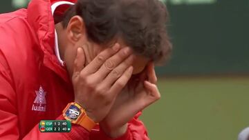 Lo sufrió tanto el dobles que a Nadal le dio hasta un tic nervioso