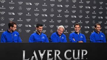 Andy Murray, Novak Djokovic, Bjorn Borg, Roger Federer y Rafael Nadal.