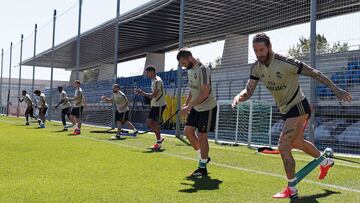 Los jugadores del Real Madrid se preparan intensamente en Valdebebas.