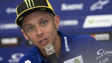 Valentino Rossi en una rueda de prensa.