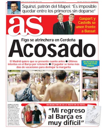 La tensión se adueña de Figo en Cerdeña.