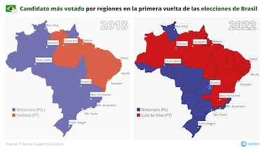 Resultados elecciones Brasil: mapa de resultados por estado y quién será gobernador