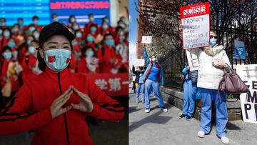 Estados Unidos y China, el día y la noche en la crisis del coronavirus