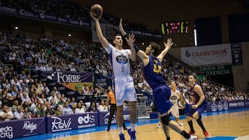 Barça y Obradoiro, durante el partido