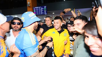 Correa, a su llegada a Monterrey.