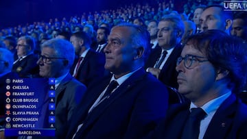 La ‘pillada’ a la delegación culé en TV tras el difícil sorteo del Madrid y la fortuna del Barça en el mismo