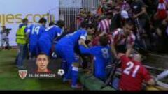 Cae una valla en la celebración del segundo gol del Athletic