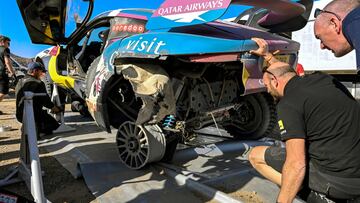 Así acabó el Prodrive de Al Attiyah la Etapa 3 del Dakar 2024.