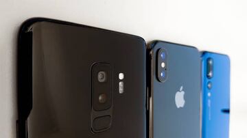 Samsung Galaxy S9 Plus, iPhone X y Huawei P20 Pro