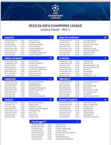 ¡Ya hay calendario Champions!