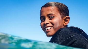 Zion Brocchi en el agua