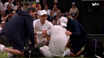 La secuencia del drama de Dimitrov: sus lágrimas, el gesto de Sinner...
