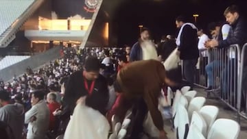 Hinchas de Colo Colo limpiaron el estadio tras la clasificación