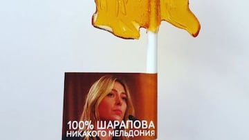 La piruleta con la cara de Maria Sharapova.