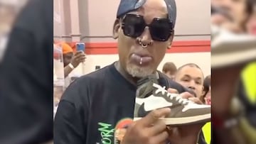 "Copió mis zapatos": Dennis Rodman reclama diseño de sneakers a Travis Scott.