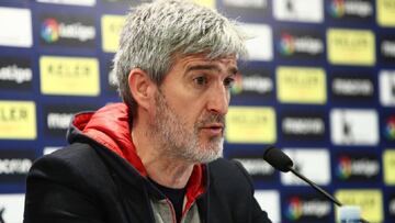 Olabe, en rueda de prensa, hace balance de la gestión de la planificación deportiva de la Real Sociedad esta temporada.