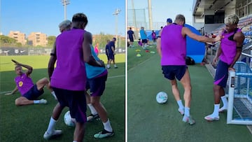 El vacile de Lamine a Lewandowski y Gavi: dejó sentados a los dos