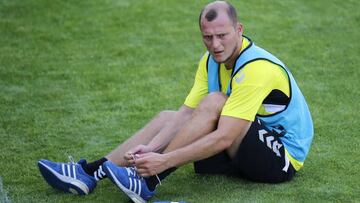 Zozulya durante un entrenamiento