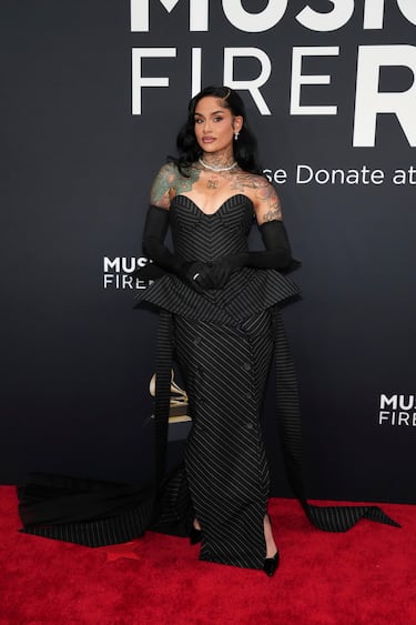 Kehlani posa en la alfombra roja de los Grammys 2025 en ell Crypto.com Arena situado en la ciudad de Los Ángeles, en California.