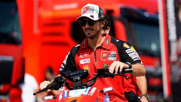 Bagnaia, en el 'paddock' de Misano.