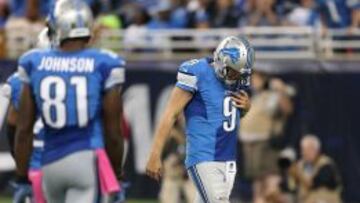 Matthew Stafford acabó el partido en la banda.