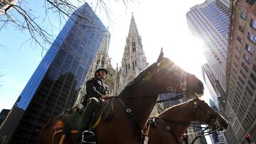 Policía montada en Nueva York.