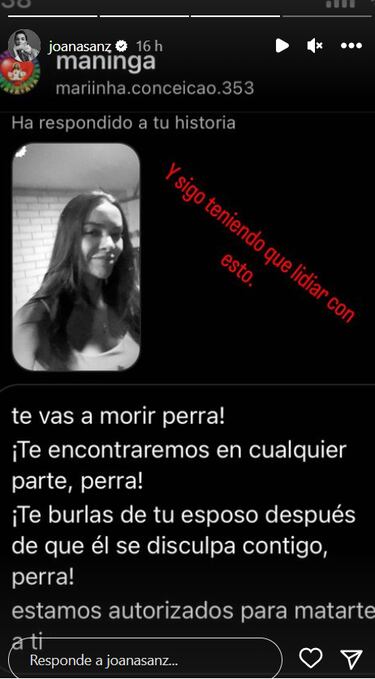 Joana Sanz denuncia amenazas: “Estamos autorizados para matarte”
