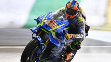 Álex Rins está encantado con el nuevo 'bigote' de la Suzuki