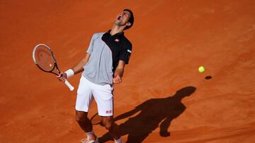 Djokovic celebra una de sus victorias en el Masters de Roma.