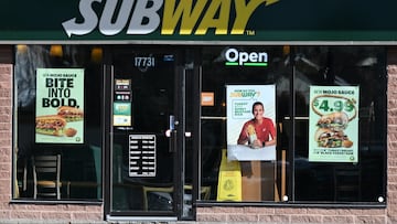 EDMONTON, CANADA MARCH 22:
A local Subway fast food restaurant in Edmonton, Alberta, Canada, on March 22, 2025. (Photo by Artur Widak/NurPhoto via Getty Images)