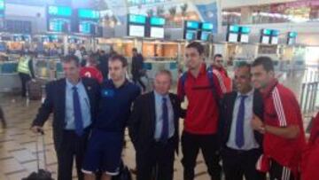 El técnico vasco ayer antes de regresar a Libia.