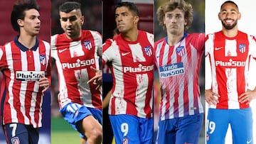 João Félix, Correa, Suárez, Griezmann y Cunha.
