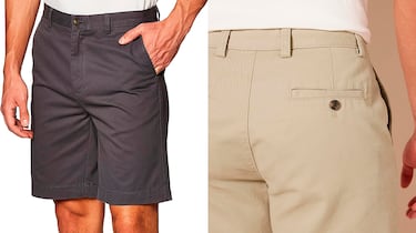 Ve al trabajo con estilo con estos pantalones chinos cortos para hombre