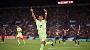 Ferran Torres celebra un gol.