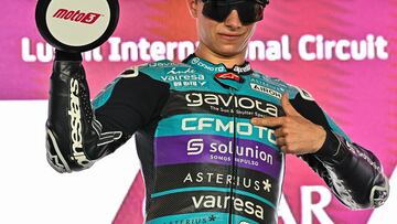 David Alonso en el podio de Qatar.