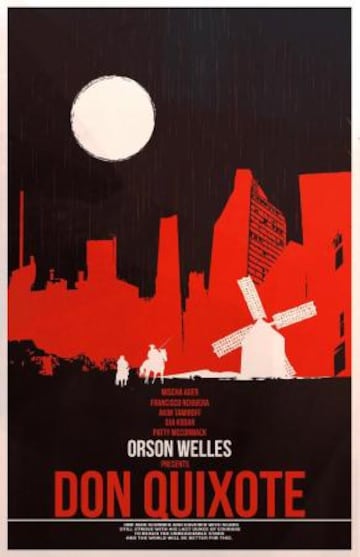 El director, Orson Welles, comenzó a rodar la película 60 años atrás, pero, debido a su fallecimiento, no pudo acabarla. No obstante, otro dirigente, Jesús Franco, tomó el filme y la finalizó, siendo estrenada en 1992. La trama relata las aventuras que Don Quijote y Sancho Panza se encontraban en su recorrido por las fiestas más importantes de España. Los sanfermines se fusionaron con el carácter quijotesco del protagonista.