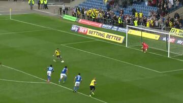 Penalty celebration telling goalkeeper where to go