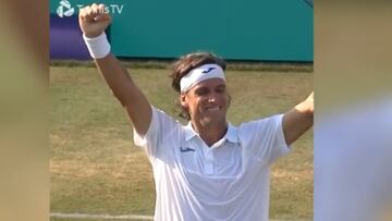 Último torneo en la carrera de Feli y gana con Nadal en la grada: la reacción de Rafa, icónica