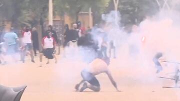 Fuerte golpe en la cabeza dejó noqueado a un ultra en pelea